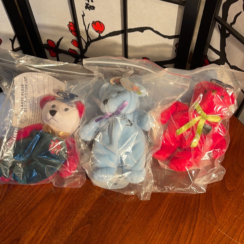 Planet Plush Three Pack; Merry, Windy and Apple.
